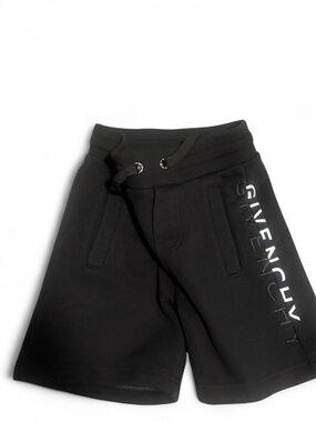 Givenchy Black Sweat Shorts with Red Fit Tag